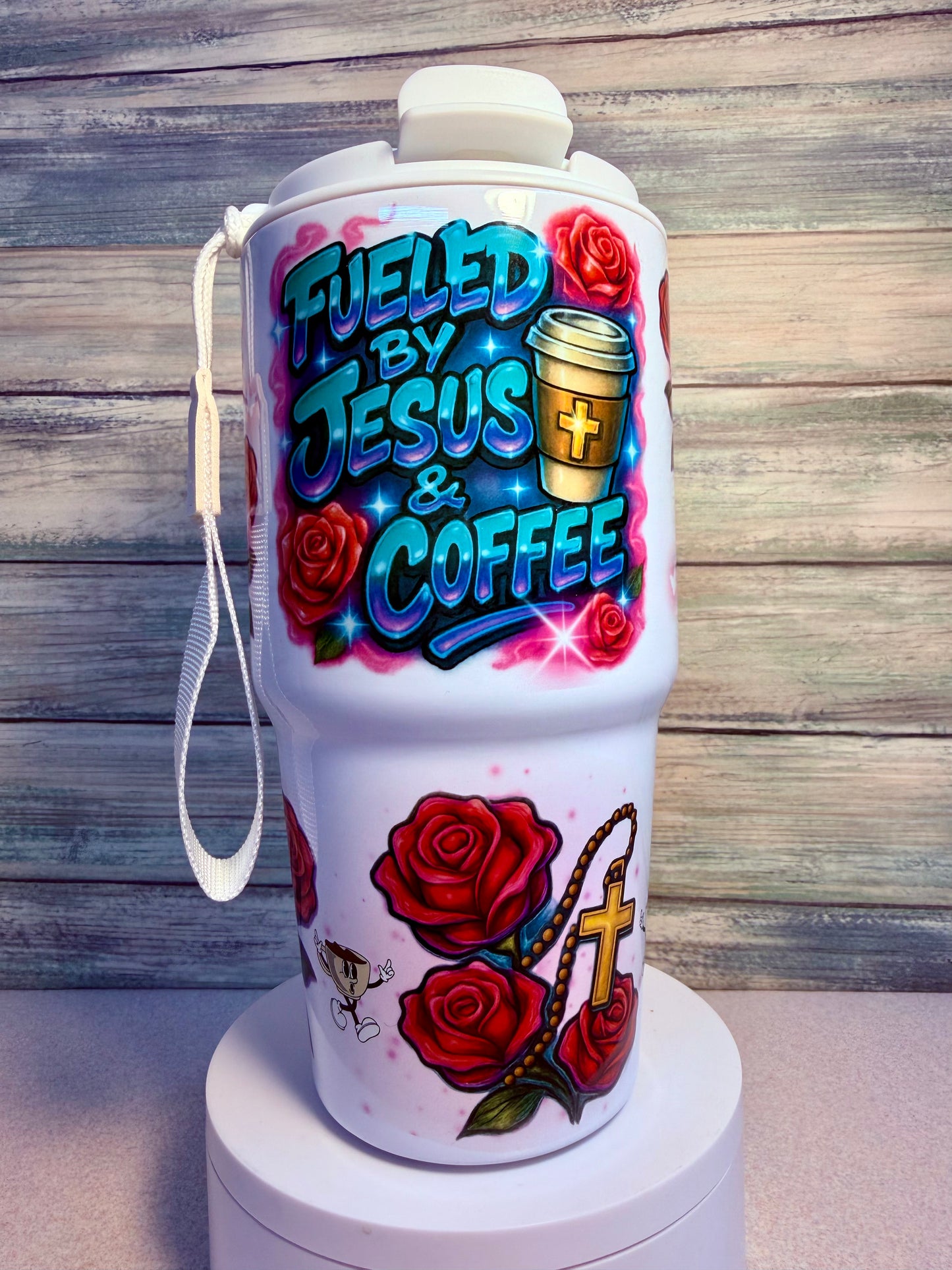 Fueled by Jesus & Coffee – 20oz Stainless Steel Tumbler