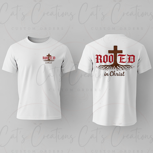 Rooted in Christ – Faith-Based Christian Tee